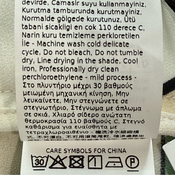 Marella By Max Mara Addirsi Trouser Women's US 10 Bright Green Crepe Geo Print - Picture 16 of 16